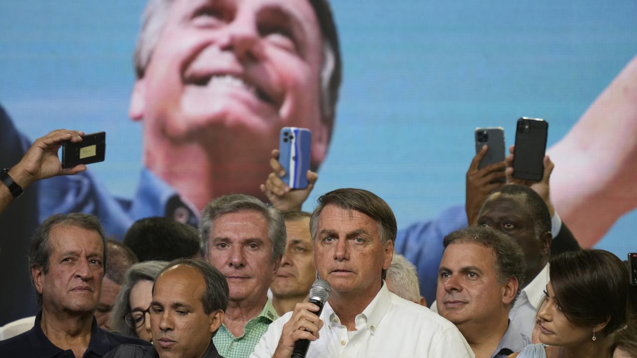 Jair Bolsonaro lors de son meeting à Brasilia, 27.03.2022. [AP/Keystone - Eraldo Peres]