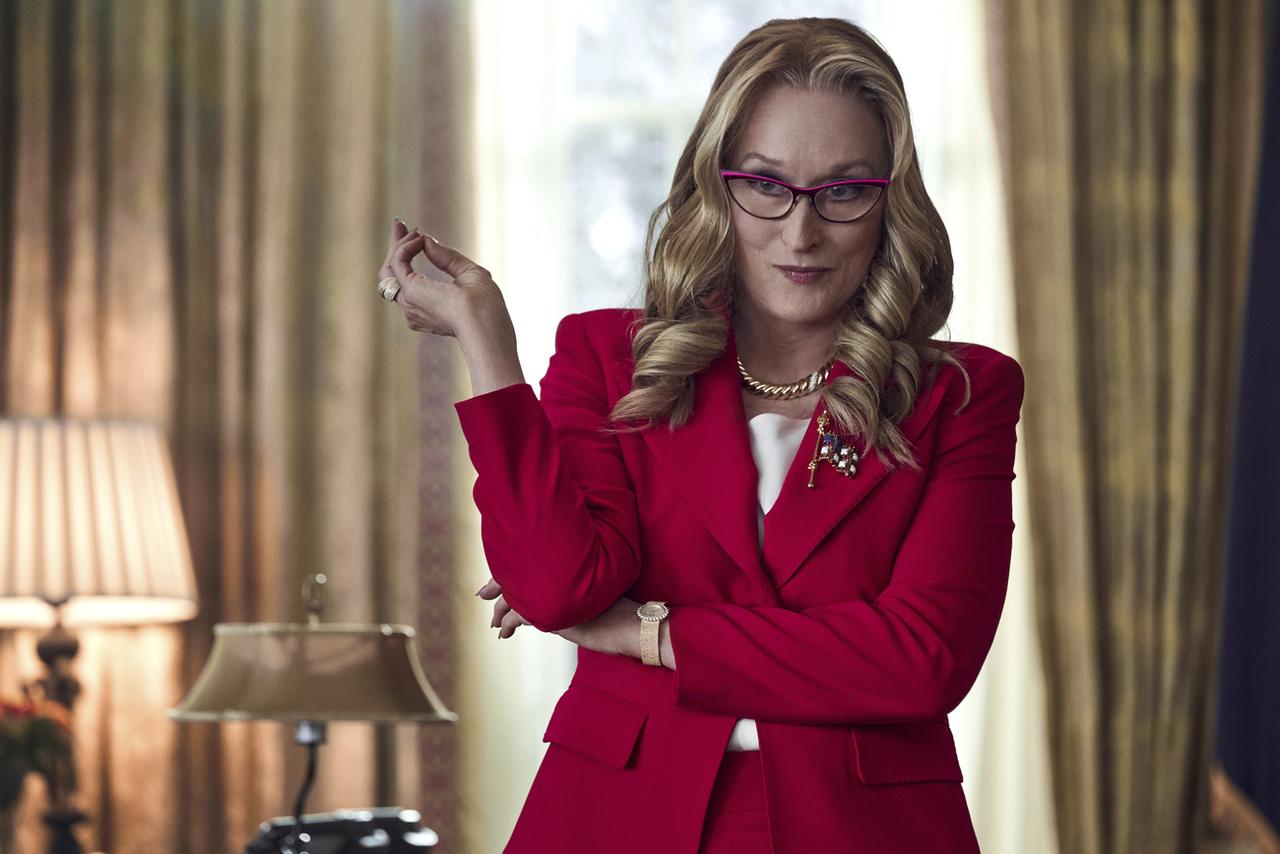 Meryl Streep dans le film "Don't Look Up" (2021). [KEYSTONE/AP Netflix - NIKO TAVERNISE]