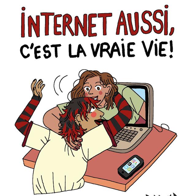 La couverture de l'ouvrage "Internet aussi c’est la vraie vie!". [www.lavillebrule.com - La Ville Brûle]