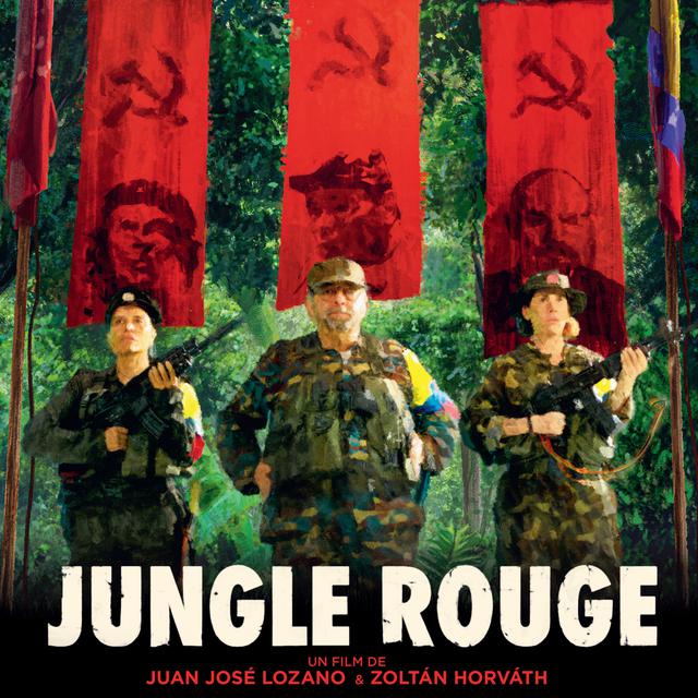 L'affiche de "Jungle rouge", un long métrage d'animation mixte de Juan José Lozano & Zoltan Horvath. [RTS, Nadasdy Film, Tchack – Aluma productions, Sacrebleu productions - Intermezzo Films, Dolce Vita Films]
