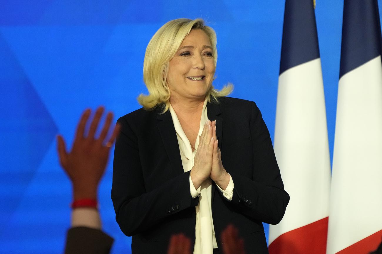 Marine Le Pen le 24 avril 2022. [AP/Keystone - Francois Mori]