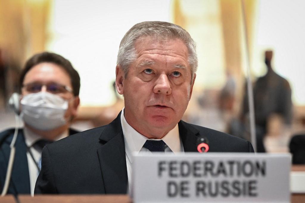 L'ambassadeur russe aux Nations unies Guennadi Gatilov. [AFP - Fabrice Coffrini]