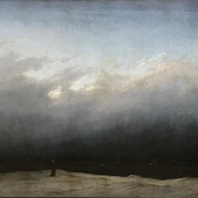 Le moine au bord de la mer, de Caspar David Friedrich conservé à la Neue Gemäldegalerie de Berlin. [Caspar David Friedrich/ Domaine public - Francesco Biamonte]