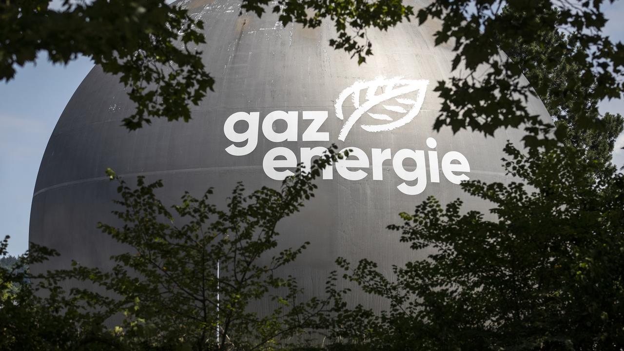 Les réservoirs de gaz naturel de Erdgas Ostschweiz AG, dot le siège est à Zurich. [Keystone - Alexandra Wey]