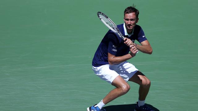 Medvedev a été surpris par Monfils au 3e tour. [Sean M. Haffey]