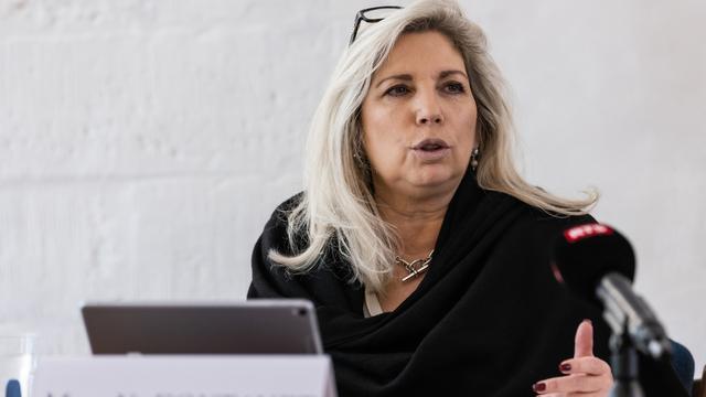 Nathalie Fontanet, conseillère d'Etat PLR en charge des finances. [Keystone - Pierre Albouy]