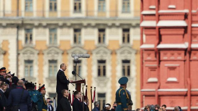 Vladimir Poutine lors des commémorations de la victoire de l'Union soviétique face aux Nazis lors de la Deuxième Guerre mondiale, le 9 mai 2022. [reuters - Evgenia Novozhenina]