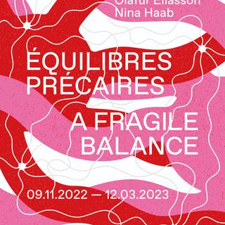 Affiche de l'exposition "Equilibres précaires" au Musée international de la Croix-Rouge et du Croissant-Rouge. [redcrossmuseum.ch]
