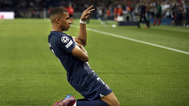 Kylian Mbappé a inscrit un doublé dans la victoire du PSG face à la Juventus. [EPA/Yoan Valat]