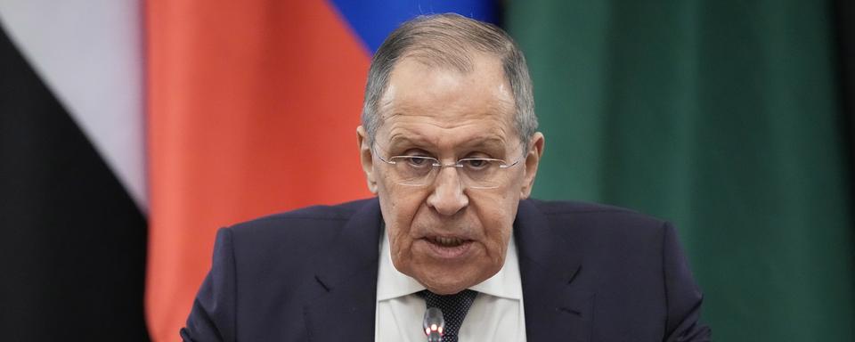 Le ministre russe des Affaires étrangères, Sergeï Lavrov, nie les crimes commis à Boutcha. [EPA - ALEXANDER ZEMLIANICHENKO]