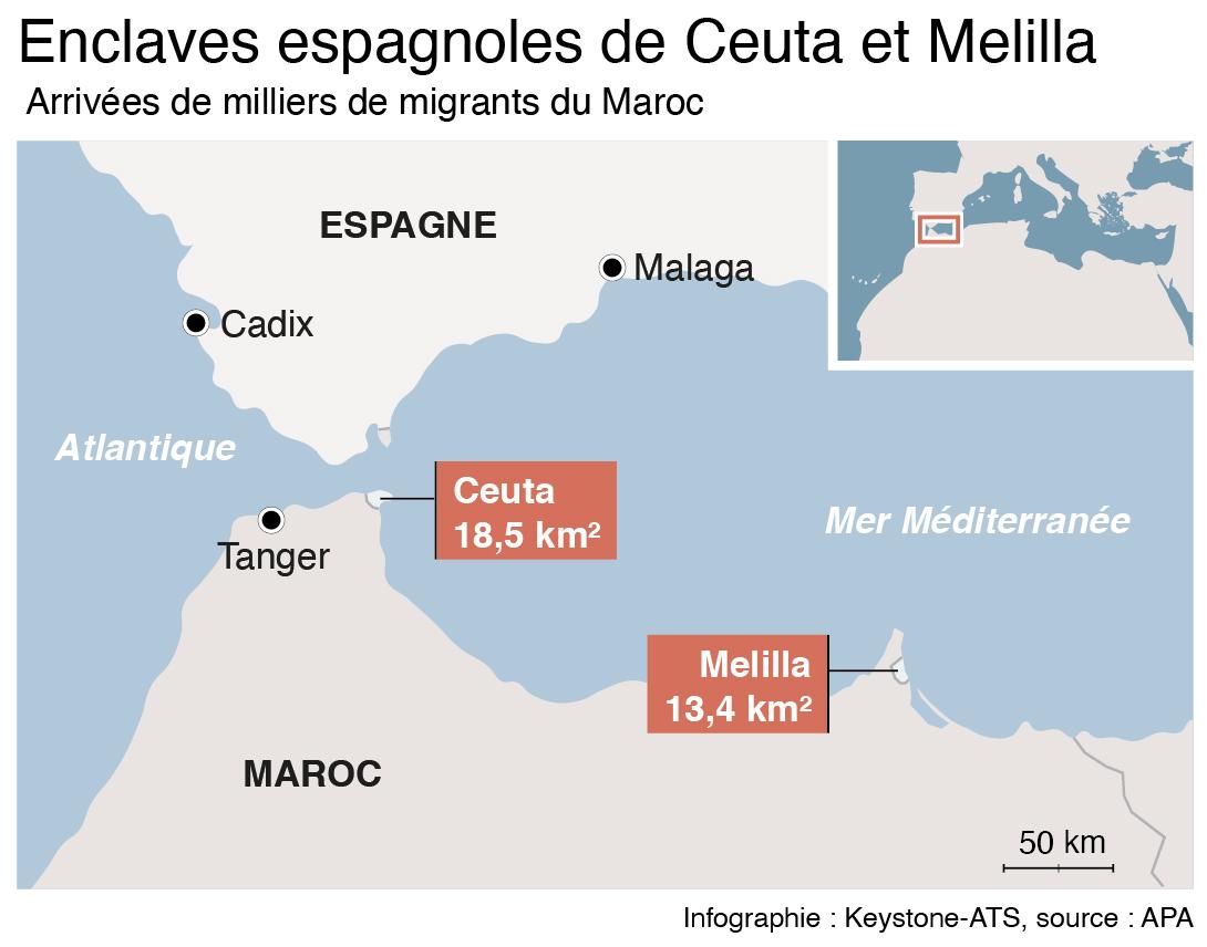 Enclaves espagnoles de Ceuta et Melilla. [KEYSTONE - GERHARD RIEZLER]