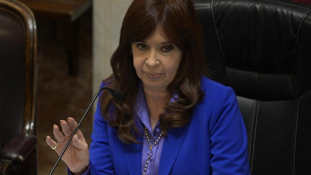 La vice-présidente argentine Cristina Kirchner lors d'une session du Sénat argentin. [AFP - Juan Mabromata]