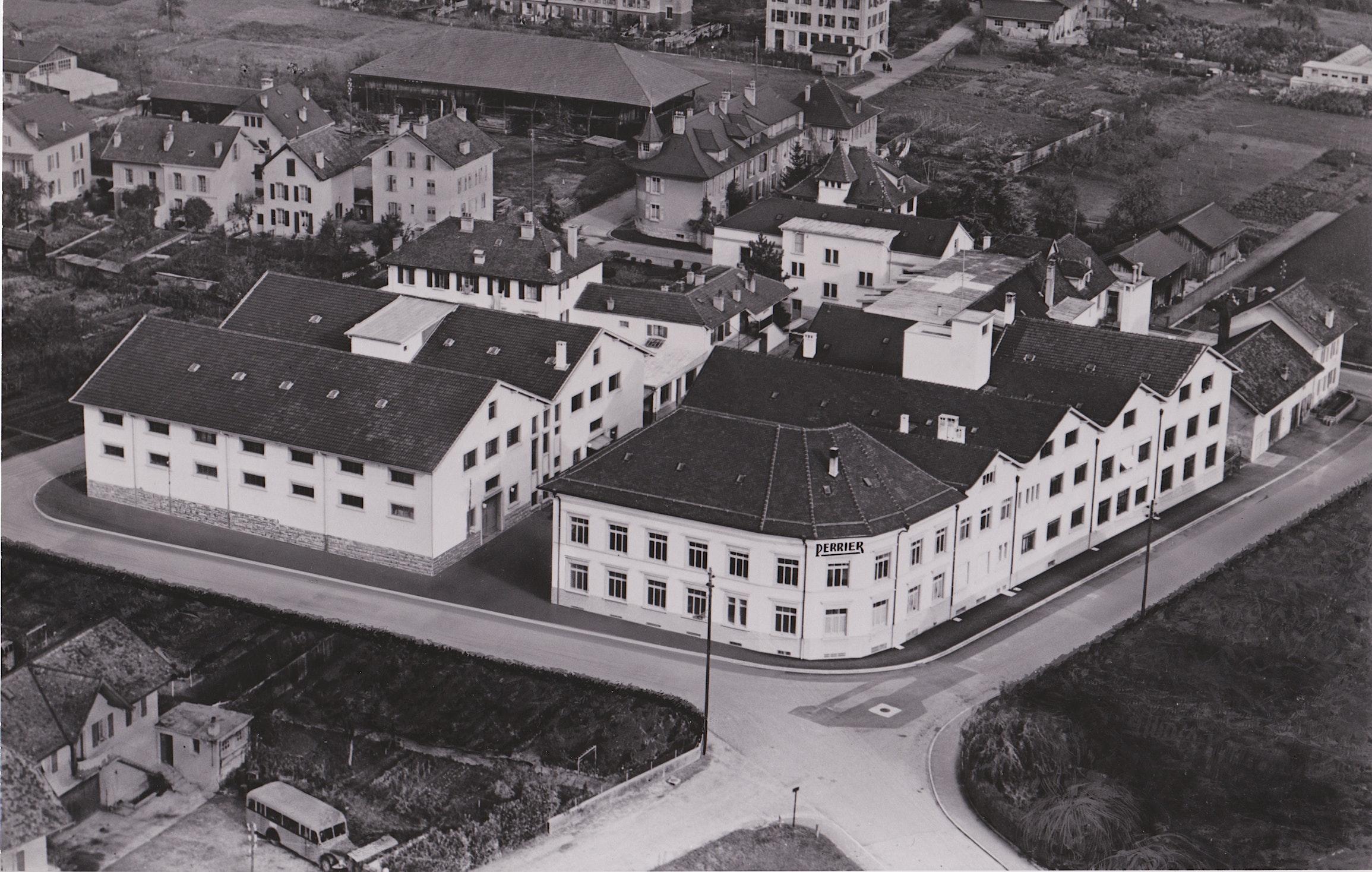 L'usine Perrier à Chavannes-près-Renens, fermée en 1981. [Archives de la commune de Chavannes-près-Renens]