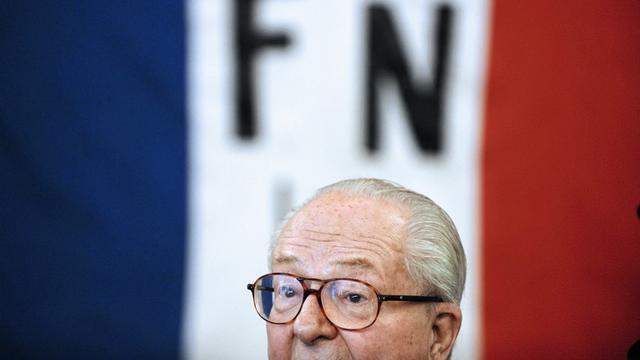 Jean-Marie Le Pen lors d'une conférence de presse le 13 janvier 2013. [AFP - Jean-Sébastien Evrard]