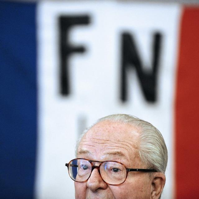 Jean-Marie Le Pen lors d'une conférence de presse le 13 janvier 2013. [AFP - Jean-Sébastien Evrard]