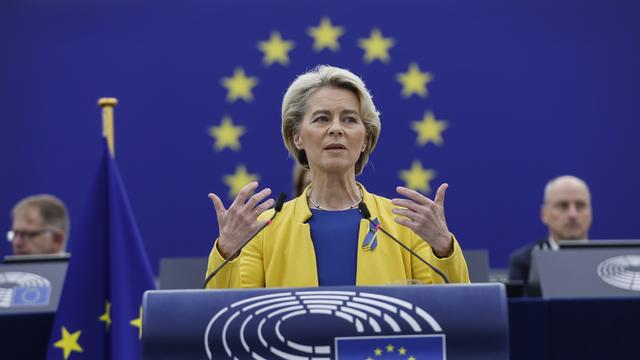 La présidente de la Commission européenne, Ursula von der Leyen, a assuré que l'UE allait engager "une réforme en profondeur" du marché de l'électricité. [Keystone - Jean-François Badias]