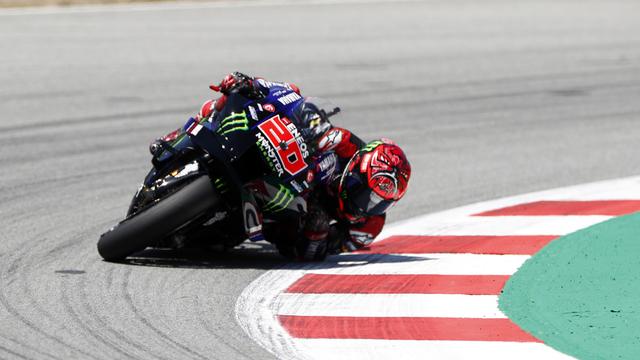 Fabio Quartararo (Yamaha) a mené la course du début à la fin. [AP Photo/Joan Monfort]