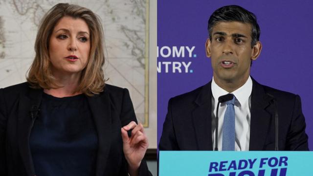 Penny Mordaunt et Rishi Sunak. [Keystone - Photomontage]