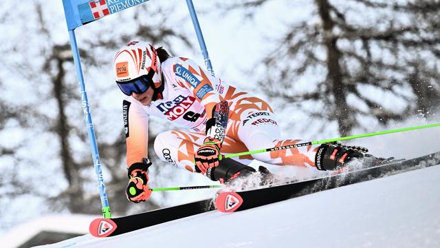 Petra Vlhova a signé le meilleur temps de la 1re manche du géant de Sestriere. [Marco BERTORELLO]