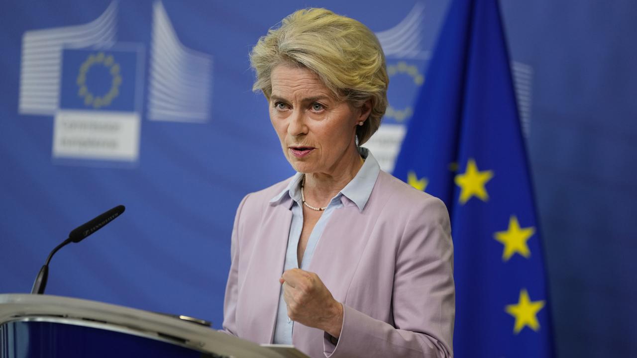 Ursula von der Leyen a dévoilé le plan de l'UE face à la flambée des prix de l’électricité. [Keystone/AP - Virginia Mayo]