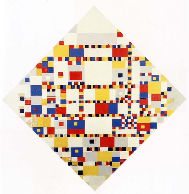 "Victory Boogie Woogie" est un tableau inachevé du pionnier néerlandais de l'abstraction Piet Mondrian, créé à New York entre 1942 et jusqu'à sa mort en 1944. [KEYSTONE - Ho / AP Photo]