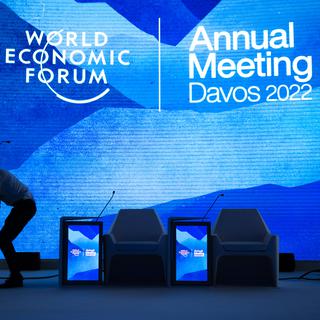 Forum économique mondial, le dimanche 22 mai 2022 à Davos, Suisse. [KEYSTONE - Gian Ehrenzeller]