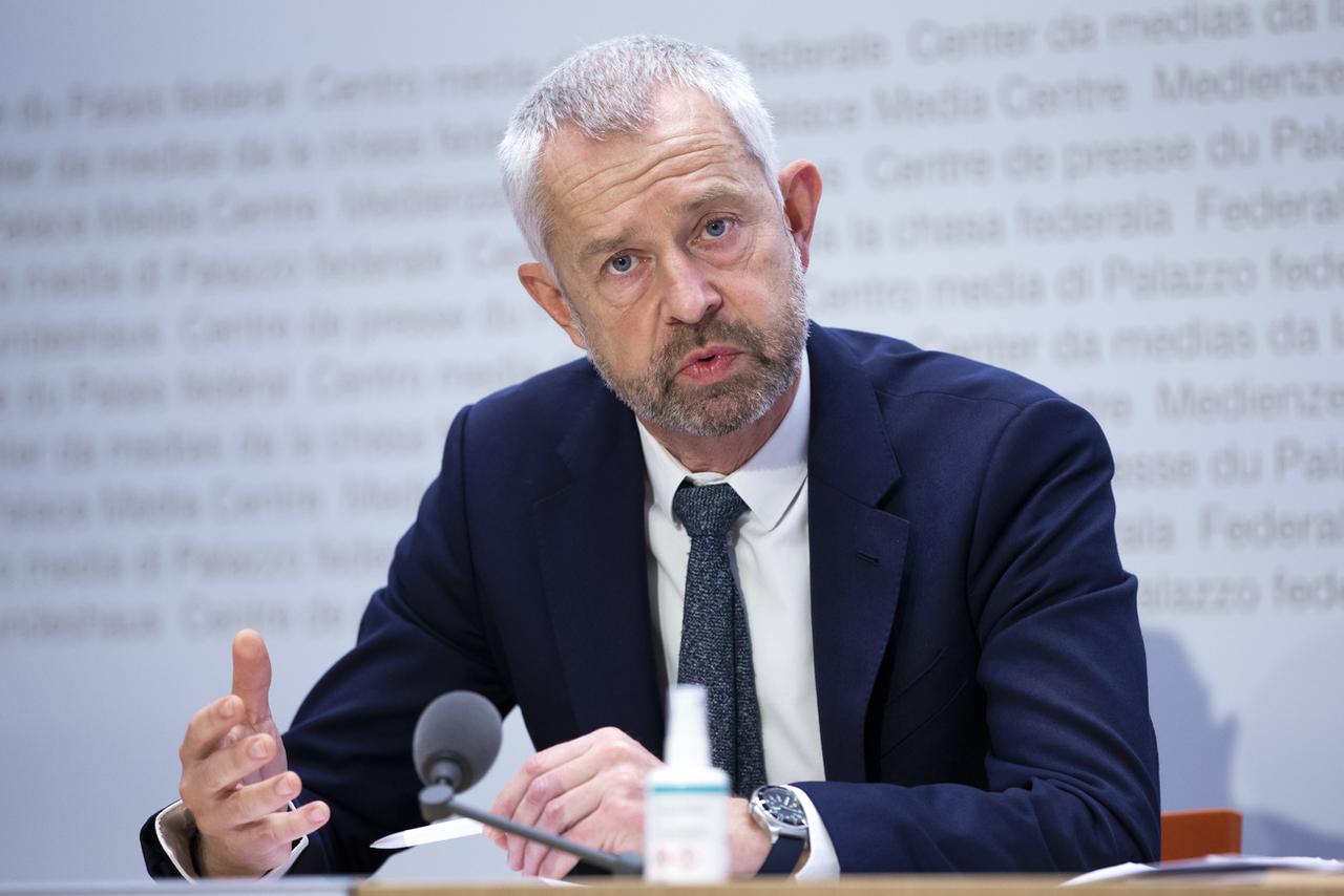 Nicolas Bideau, directeur de l’agence Présence Suisse. [Keystone - Peter Klaunzer]