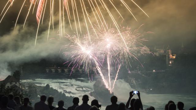 Des feux d'artifice pour le Premier Août 2017. [Keystone - Ennio Leanza]