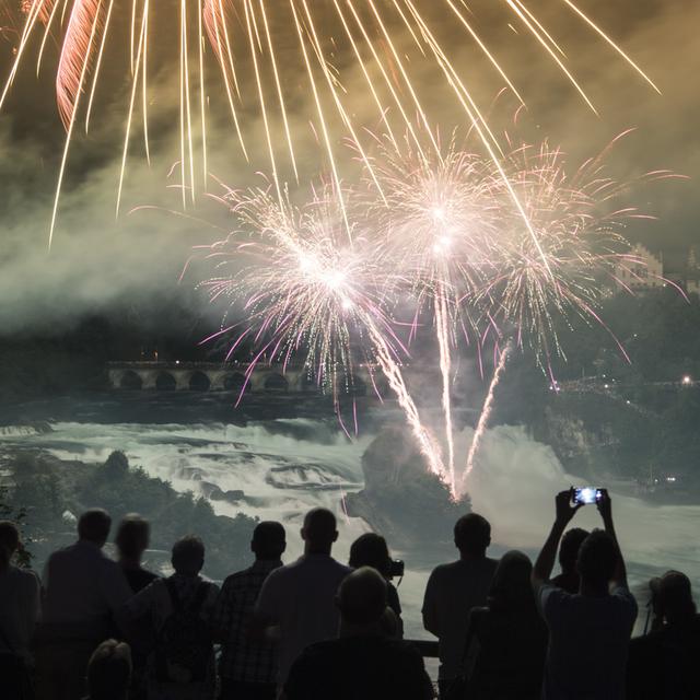 Des feux d'artifice pour le Premier Août 2017. [Keystone - Ennio Leanza]