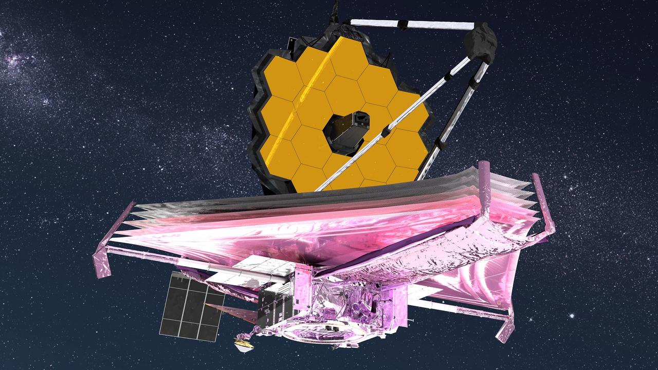 Une vision d'artiste du télescope spatial James Webb dans l'espace. [NASA GSFC/CIL - Adriana Manrique Gutierrez]
