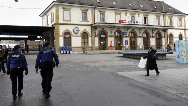 Nouveau dispositif contre la harcèlement de rue à Yverdon-les-Bains. [KEYSTONE - LAURENT GILLIERON]