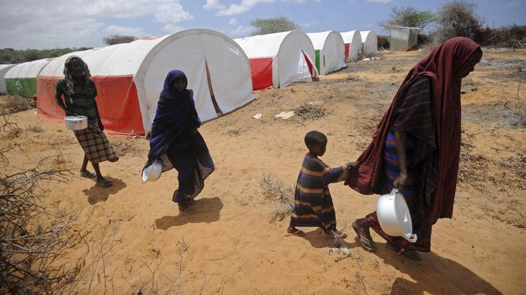 Personnes déplacées près de Mogadiscio, en Somalie (image d'illustration). [AFP - Mohammed Abdiwahab]