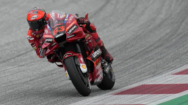 Francesco Bagnaia s'est imposé au Red Bull Ring sur sa Ducati. [AP Photo/Florian Schroetter]