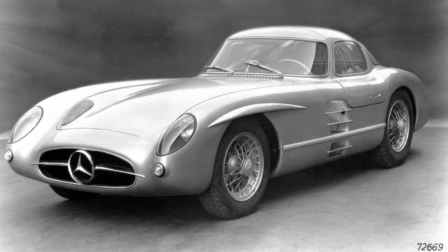 L'une des deux Mercedes Coupé 300 SLR Uhlenhaut de 1955. [Keystone]