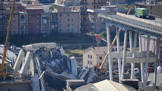 A Gênes, 59 personnes seront jugées pour l'effondrement du pont Morandi. [KEYSTONE - LUCA ZENNARO]