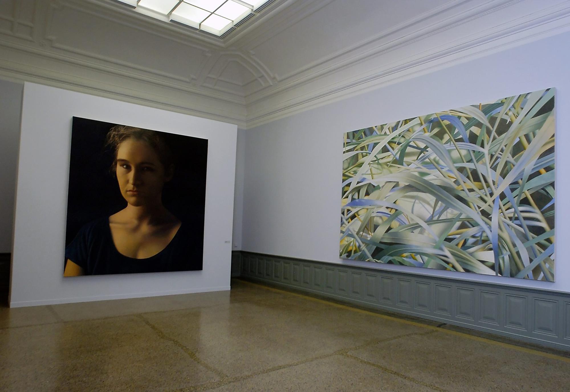 Des oeuvre de Franz Gertsch lors d'une rétrospective au Kunstmuseum Bern en 2005. [Keystone - Lukas Lehmann]