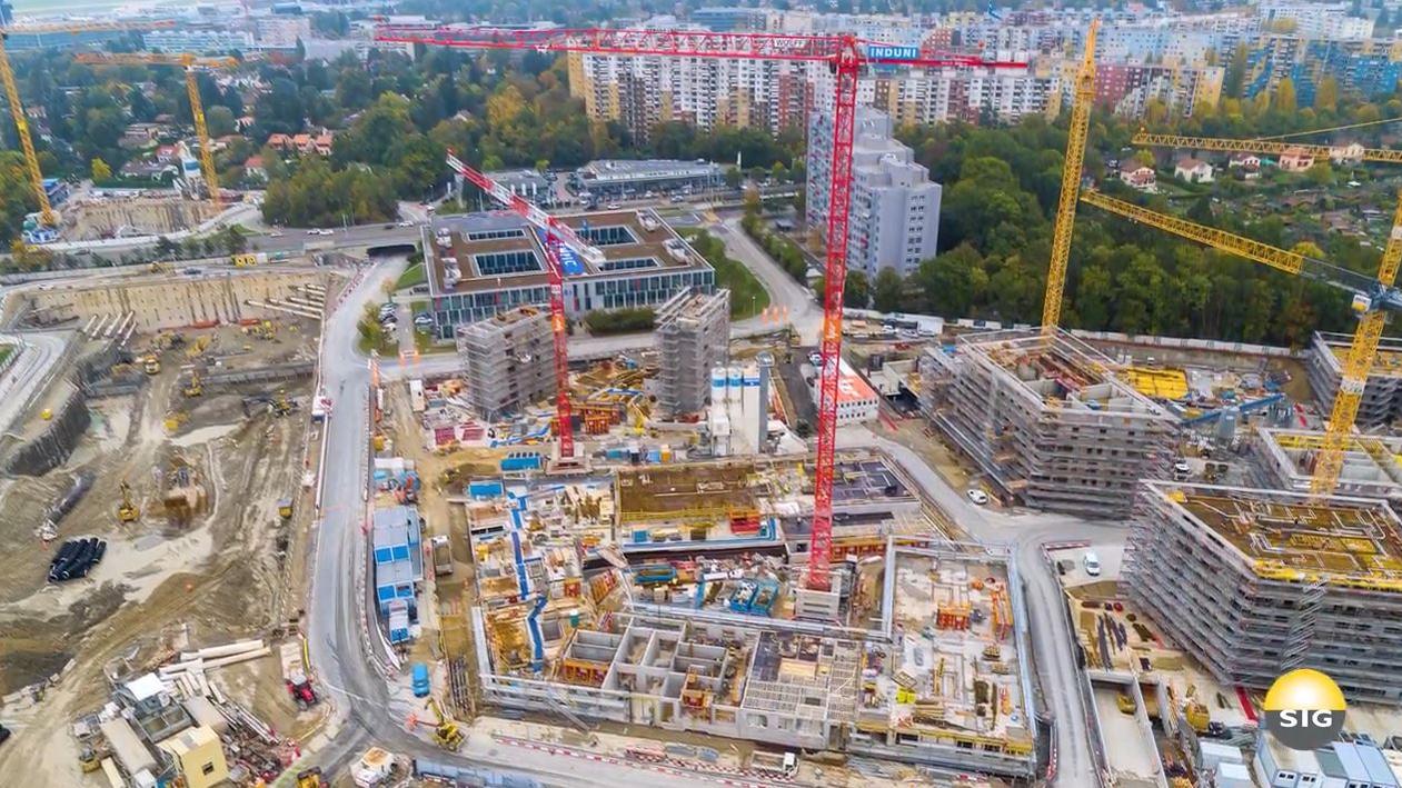 Une vue du quartier de l'Etang en construction à Vernier, issu d'une vidéo de présentation des Services industriels de Genève en 2020. [SIG]