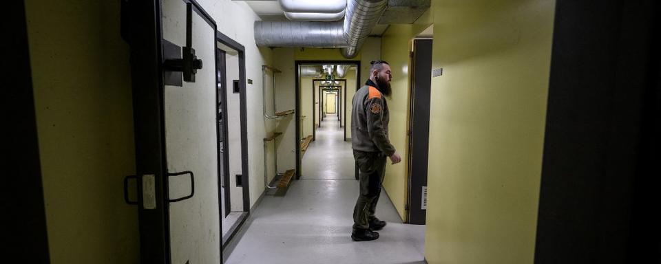 Abris nucléaires en Valais. [AFP - Fabrice Coffrini]