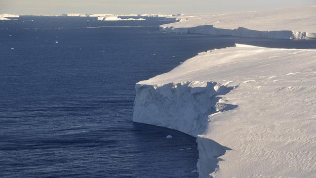 Le glacier de Thwaites pris en photo en 2020. [Keystone - David Vaughan/British Antarctic Survey via AP]