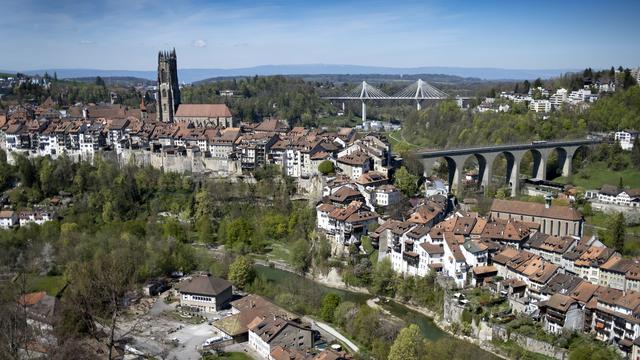 La ville de Fribourg. [Keystone - Laurent Gillieron]