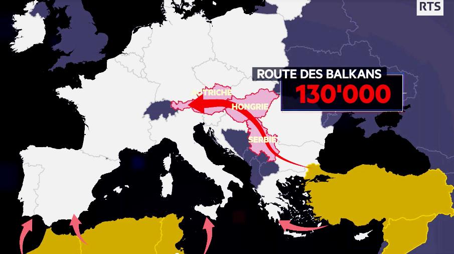 La route migratoire des Balkans. [RTS - Mise au point]