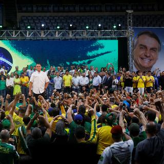 Jair Bolsonaro a lancé sa campagne au stade Maracanazinho de Rio de Janeiro. [Reuters - Ricardo Moraes]
