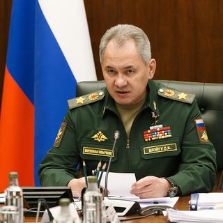 Le ministre russe de la Défense Sergueï Choïgou. [Russian Defence Ministry/EPA/Keystone]