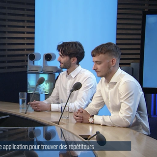 Julien Violante et Maxime Chantemargue, cofondateurs de l'application. [RTS]