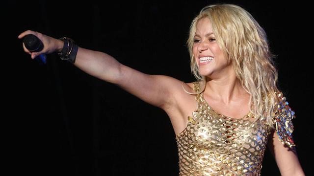 La chanteuse colombienne Shakira sur scène le 16 juillet 2011 à Merida, au Mexique. [AFP - Baltazar Perez]