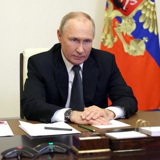 Vladimir Poutine a annoncé l'instauration de la loi martiale dans les territoires annexés en Ukraine. [AFP - Sergei Ilyin]