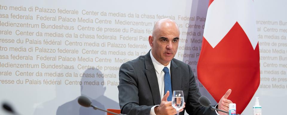 Le ministre de l'Intérieur Alain Berset. [Keystone - Peter Schneider]