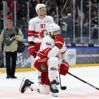Fribourg met un terme à la saison du Lausanne HC [Keystone - Anthony Anex]