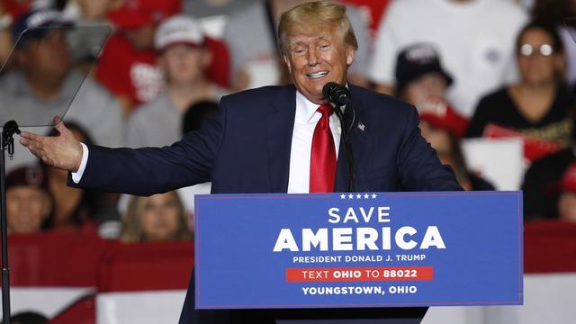 L'ex-président américain Donald Trump lors d'un meeting politique dans l'Ohio, le 17 septembre 2022. [EPA/Keystone - David Maxwell]