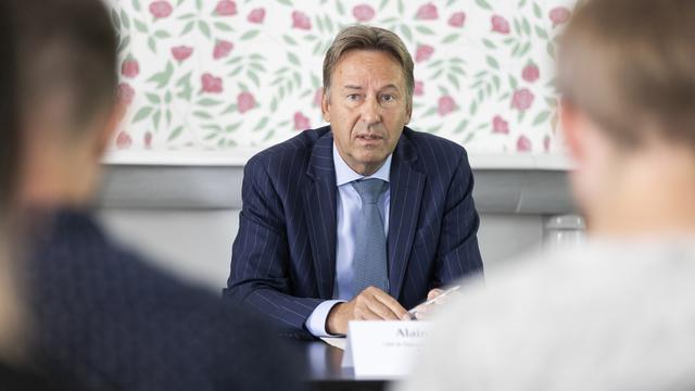 Alain Ribaux, conseiller d'Etat neuchâtelois en charge de l'économie. [KEYSTONE - CYRIL ZINGARO]